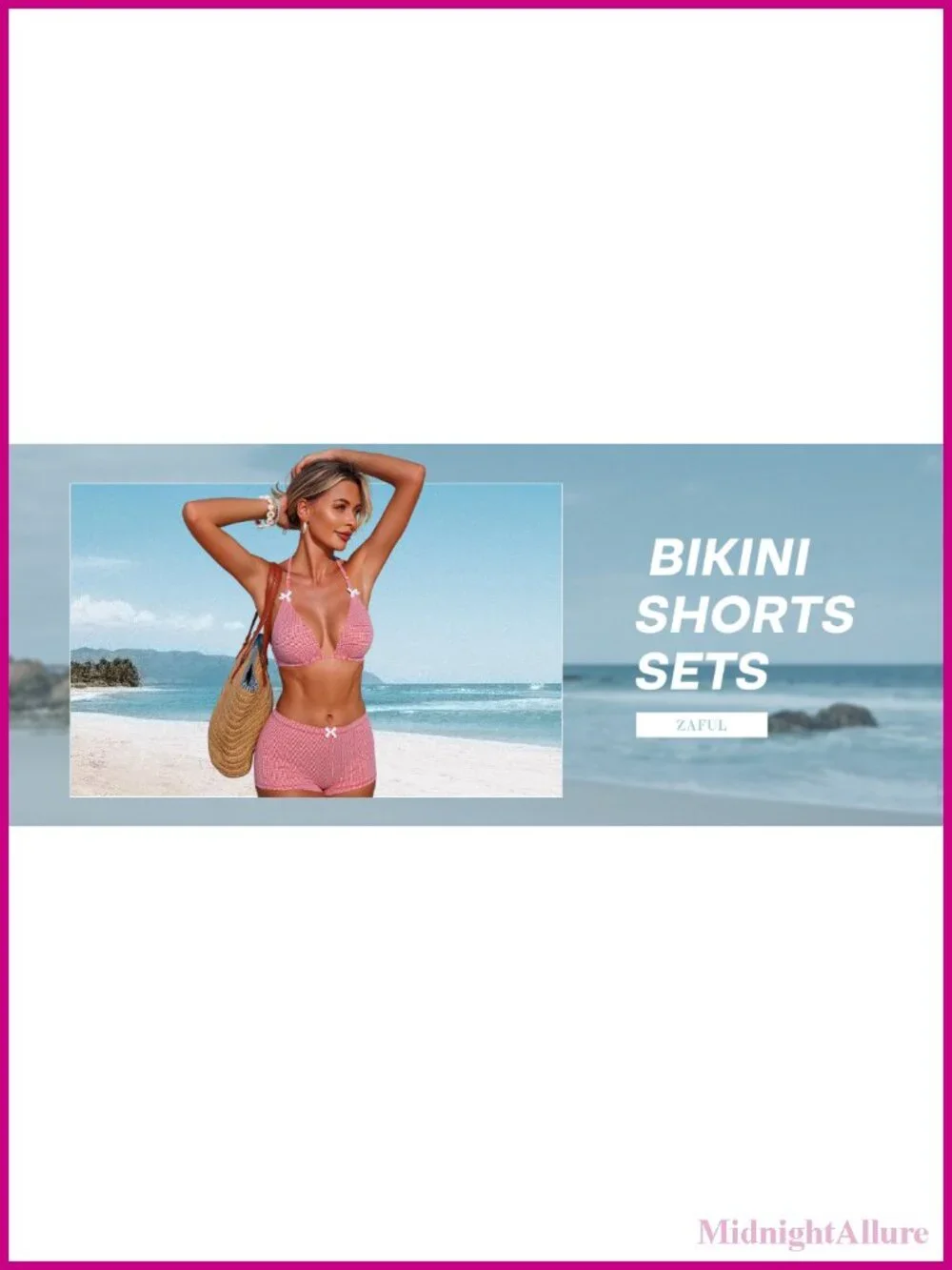 Gingham Bikini Set with Shorts Full Coverage Triangle Halter Swimsuit